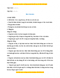 Giáo án Đa thức Toán 8 Kết nối tri thức