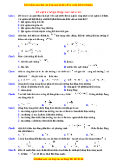 Đề thi thử Vật lí Sở Hà Tĩnh lần 3 năm 2023