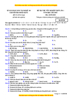 Đề thi thử Hóa học trường Chuyên Phan Bội Châu lần 1 năm 2023