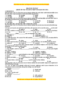 Đề luyện thi vào 10 môn Tiếng anh năm 2023 có đáp án (Đề 47)