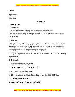 Giáo án Luyện tập trang 15, 16 Toán 9 Học kì 1