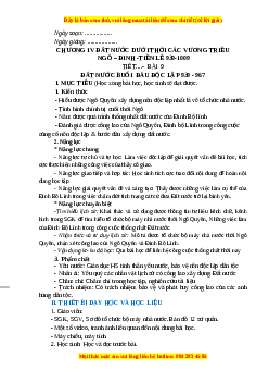 Giáo án Bài 9 Lịch sử 7 Kết nối tri thức (2024): Đất nước buổi đầu độc lập 939 - 967
