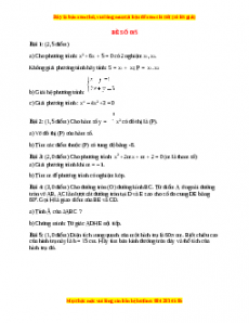 Đề thi Toán 9 học kì 2 năm 2022 - 2023 - Đề 15