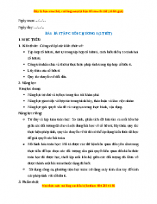 Giáo án Bài tập cuối chương 1 Toán 7 Kết nối tri thức