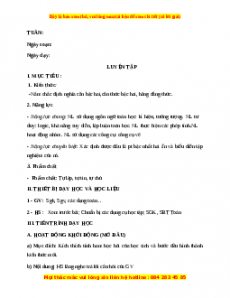 Giáo án Luyện tập trang 11, 12 Toán 9 Học kì 1