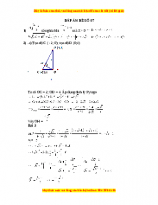 Đề thi Toán 9 học kì 1 năm 2022 - 2023 - Đề 7