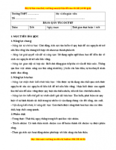 Giáo án Bài 8: Quy tắc Octet Hóa học 10 Chân trời sáng tạo