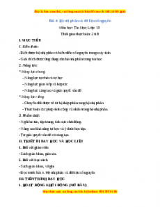 Giáo án Tin học 10 Bài 4 (Kết nối tri thức) : Hệ nhị phân và dữ liệu số nguyên