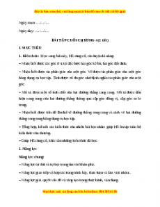 Giáo án Toán 7 Chân trời sáng tạo Bài tập cuối chương 4