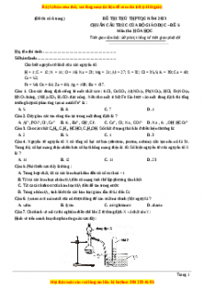 Đề thi THPT Quốc Gia Hóa năm 2023 Megabook - Đề 5