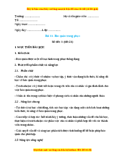 Giáo án Công nghệ 6 Bài 11 (Cánh diều): Bảo quản trang phục