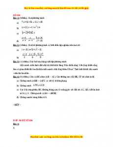 Đề thi cuối học kì 2 Toán 8 năm 2022 - 2023 - Đề 4