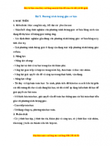 Giáo án Bài 5: Phương trình lượng giác cơ bản Toán 11 Chân trời sáng tạo