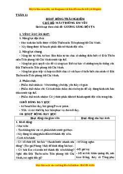 Giáo án Tuần 11: Gương sáng đội ta Hoạt động trải nghiệm 3 Kết nối tri thức