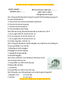 Đề thi giữa kì 2 Vật lí 9 năm 2023 - Đề 11