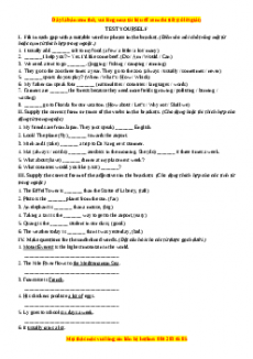 Bài tập TEST YOURSELF 6 - Giáo viên Mai Lan Hương đầy đủ đáp án