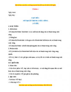 Giáo án Mĩ thuật trong cuộc sống Mĩ thuật 2 Kết nối tri thức