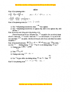 Đề thi giữa kì 2 Toán 8 năm 2023 - Đề 9