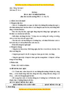 Giáo án Em vui đến trường Tiếng việt 3 Chân trời sáng tạo
