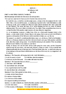 Bộ 100 đề kiểm tra Tiếng Anh 11 - GV Nguyễn Thanh Hoàng