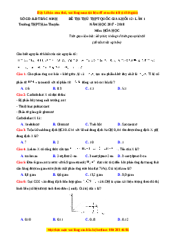 Bộ 68 đề thi thử THPT Quốc Gia Hóa học năm 2018 chọn lọc từ các trường không Chuyên