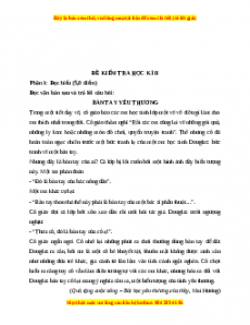 Đề thi học kì 2 Ngữ văn 6 Cánh diều (Đề 10)