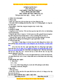 Giáo án Đồng hồ Mặt Trời (Tiết 1) Tiếng việt 3 Chân trời sáng tạo