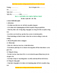 Giáo án Công nghệ 10 (Kết nối tri thức) Bài 21: Chế biến sản phẩm trồng trọt