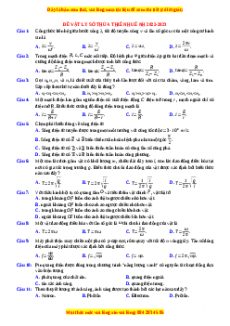 Đề thi thử Vật lí Sở Thừa Thiên Huế năm 2023
