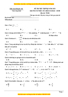 Đề thi thử THPT Quốc Gia môn Toán có đáp án (đề 8 ) - thầy Trần Công Diệu