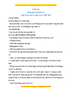 Giáo án HĐTN  1 Cánh diều Tuần 16