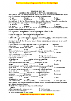 Đề luyện thi vào 10 môn Tiếng anh năm 2023 có đáp án (Đề 23)