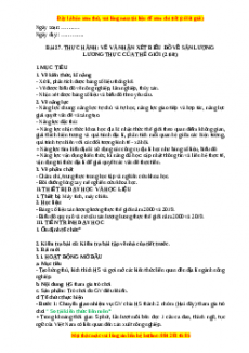 Giáo án Bài 27 Địa lí 10 Kết nối tri thức (2024): Thực hành Vẽ và nhận xét biểu đồ về sản lượng lương thực