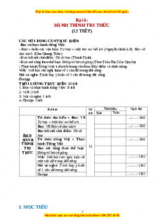 Giáo án Bài 6: Hành trình tri thức (nghị luận xã hội) 2024 Chân trời sáng tạo