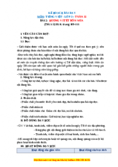 Giáo án Hương vị tết bốn phương Tiếng việt 3 Chân trời sáng tạo