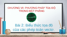 Giáo án powerpoint Biểu thức tọa độ của các vecto Toán 10 Cánh diều