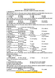 Đề luyện thi vào 10 môn Tiếng anh năm 2023 có đáp án (Đề 33)