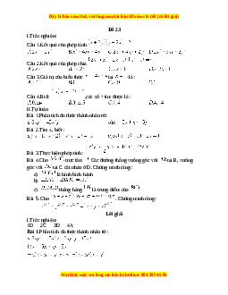 Đề thi giữa kì 1 Toán 8 năm 2023 - Đề 23