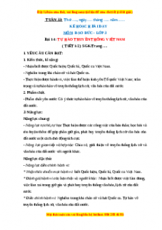 Giáo án Đạo đức 3 Chân trời sáng tạo Bài 14: Tự hào truyền thống Việt nam (Tiết 1)