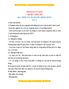 Giáo án Động tác di chuyển không bóng Giáo dục thể chất 2 Kết nối tri thức