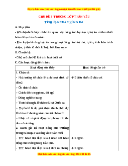 Giáo án Trường lớp thân yêu HĐTN 1 Chân trời sáng tạo