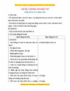 Giáo án Trường lớp thân yêu HĐTN 1 Chân trời sáng tạo