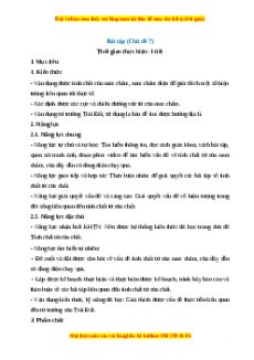 Giáo án Vật lí  7 Cánh diều: Bài tập chủ đề 7