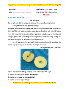 Bài tập cuối tuần Tiếng việt lớp 2 Tuần 15 Cánh diều (có lời giải)