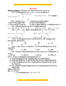 Đề thi Toán 9 học kì 2 năm 2022 - 2023 - Đề 60