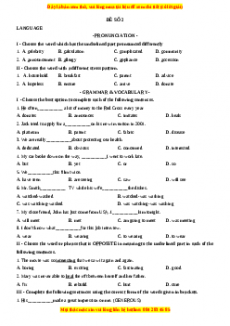 Đề kiểm tra giữa kì 1 Tiếng anh 10 năm 2023 - Đề số 2