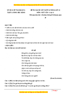 Đề thi thử Ngữ văn trường Lương Đắc Bằng - Thanh Hóa  lần 1 năm 2023