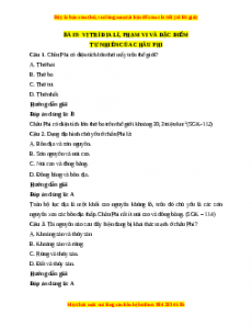 Trắc nghiệm Bài 9: Vị trí địa lí, phạm vi và đặc điểm tự nhiên của Châu Phi