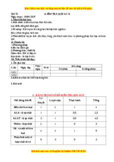 Giáo án Hóa học 12 học kì 2 Tiết 70: Kiểm tra học kì 2