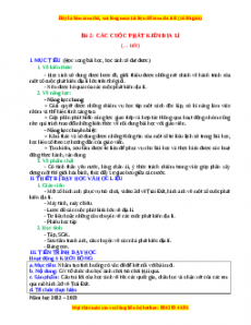 Giáo án Bài 2 Lịch sử 7 Chân trời sáng tạo (2024): Các cuộc phát kiến địa lý